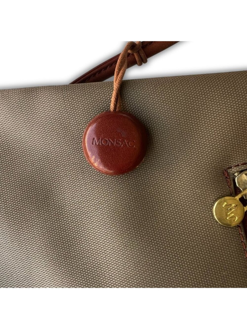 Monsac Leather Strap Shoulder Bag In Brown - Picture 3 of 9